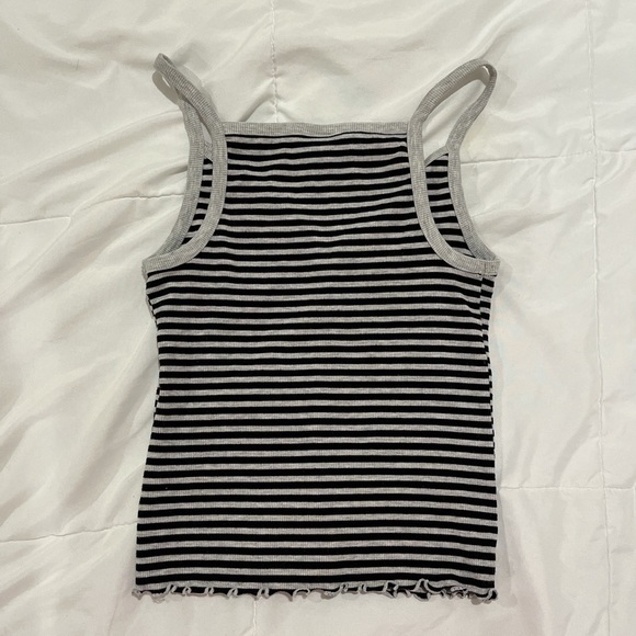 black & grey striped tank top - Picture 2 of 3